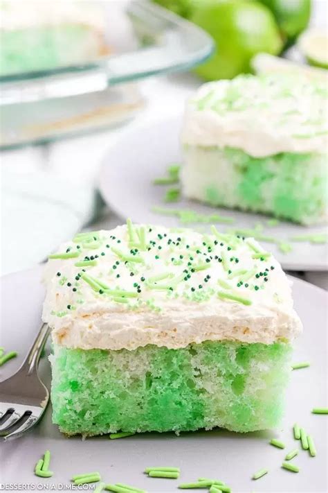 Lime Jello Poke Cake Recipe St Patrick S Day Poke Cake