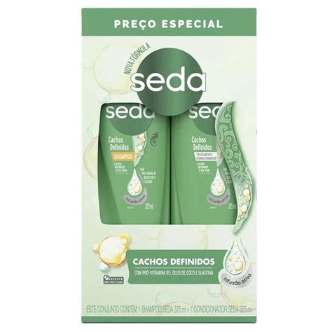 Kit Shampoo Condicionador Seda 325ml Cachos Definidos