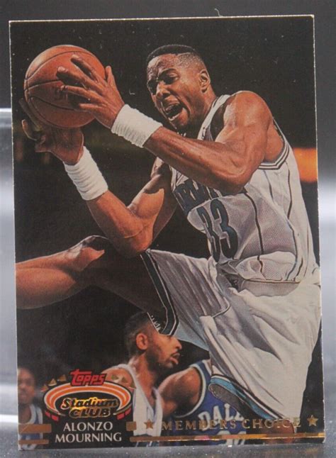 Alonzo Mourning Hornets RC HOF 1992 1993 Topps Stadium Club 209 EBay