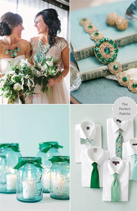 Wedding Colors | Aqua + Emerald | The Perfect Palette