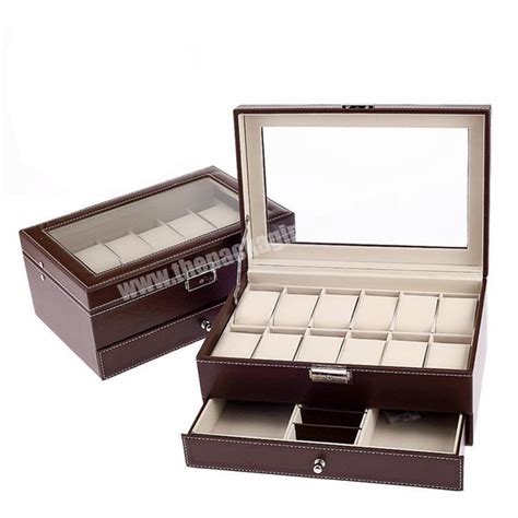 Luxury Wooden Display Collector Storage 12 Watches Box With Drawer