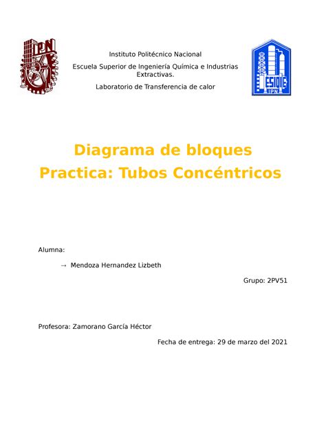 Diagrama De Bloques Instituto Polit Cnico Nacional Escuela Superior