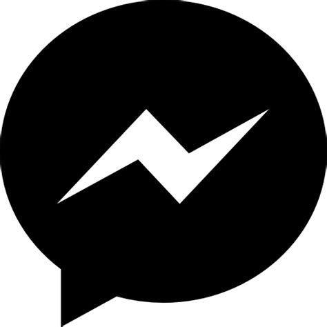 Messenger Icon Png Black And White