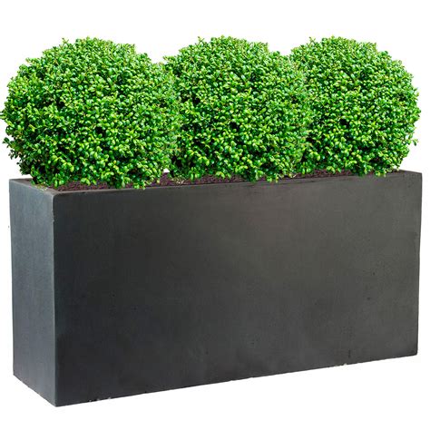 Faux Lead Light Concrete Trough Garden Planter H L W Cm Ltrs