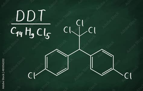 Chemical formula of DDT on a blackboard Stock Illustration | Adobe Stock