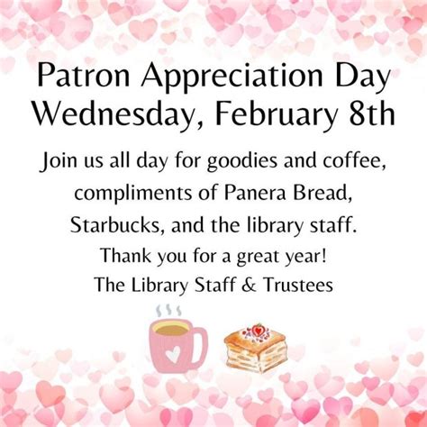 Patron Appreciation Day Next Wednesday Library Blog Lawrence Library