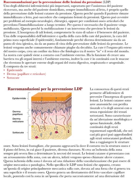 Lesione DA Pressione Basi Ass Infermieristica Raccomandazioni Per La