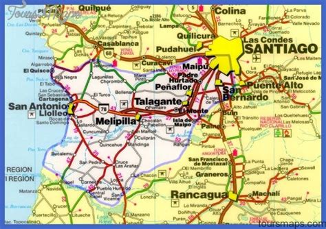 Santiago Subway Map - ToursMaps.com