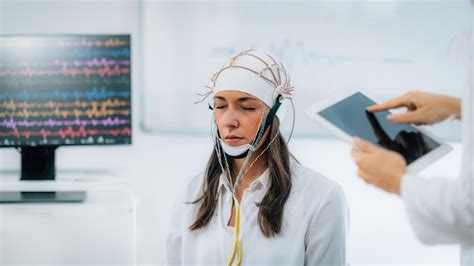 Premium Photo Brainwave Eeg Or Electroencephalograph Examination Of