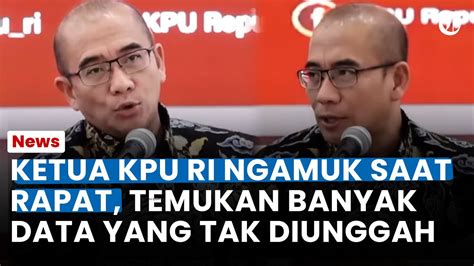 Ketua Kpu Ri Ngamuk Saat Rapat Pleno Marahi Anggotanya Seusai Temukan