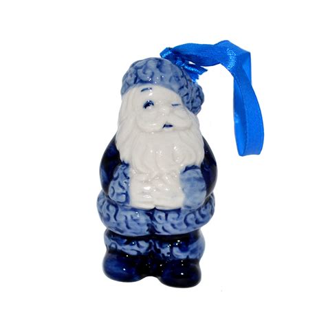 Overige Souvenirs Kersthanger Delfts Blauw Kerstman Merry Christmas