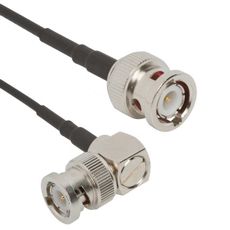 Amphenol Rf Rf Cable Bnc Straight Plug To Bnc Rt Angle