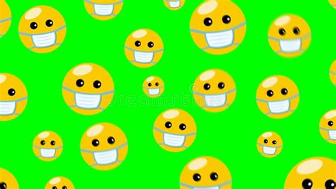 Emoticons Emoji With Face Masks Sick Disease Illness Suffer Animation