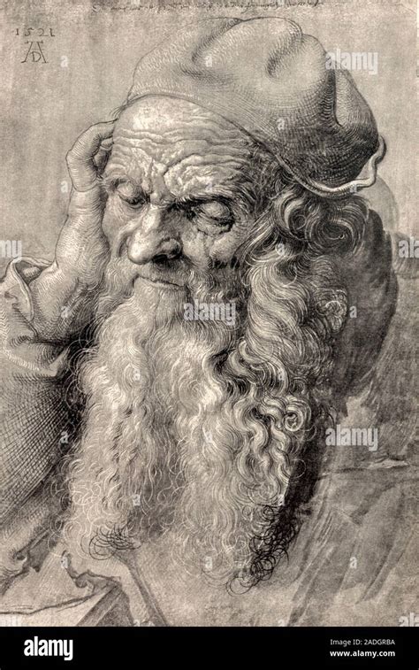 Durer del viejo hombre Croquis del artista alemán Albrecht Durer 1471