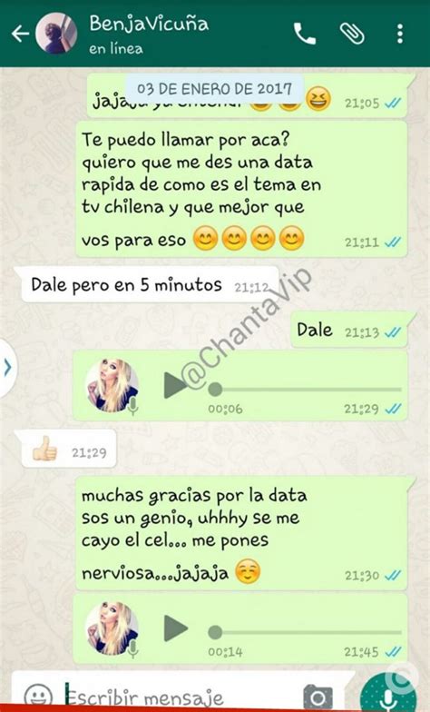 Qu Dir La China Su Rez Aparecieron Supuestos Chats Y Audios Hot Entre Benjam N Vicu A Y La