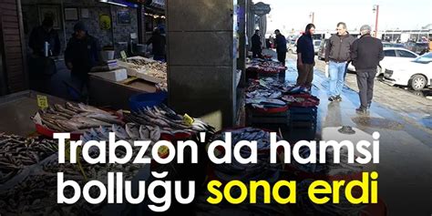 Trabzon Da Hamsi Bollu U Sona Erdi Trabzon Haber Haber