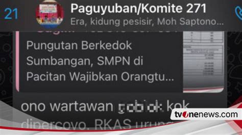 Ketua Komite Smpn Pacitan Diduga Lecehkan Profesi Wartawan Dalam