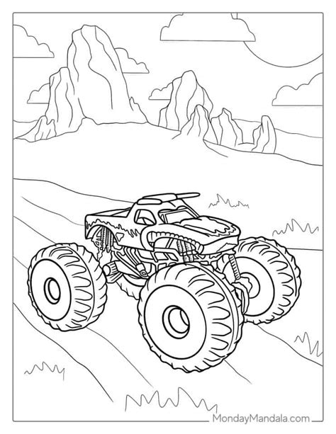 Monster Truck Coloring Pages Free Pdf Printables