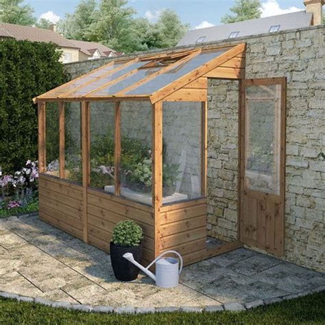 Mercia 8x4 Traditional Wooden Lean To Greenhouse Shedstore