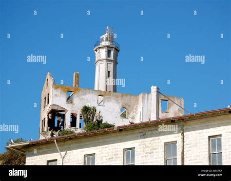 Alcatraz Island Lighthouse Stock Photo - Alamy