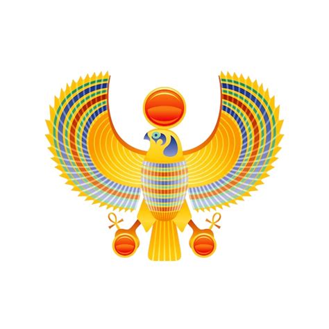 Premium Vector | Egyptian falcon. Horus & Ra god symbol. Falcon bird ...