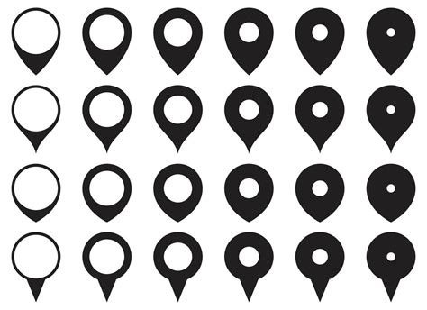 Map Location Pin Icon Set Vector Illustration 22325630 Vector Art At