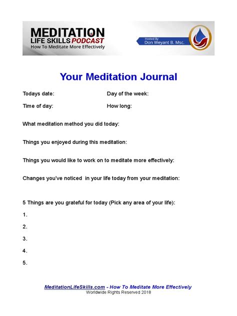 Meditation Journal | PDF