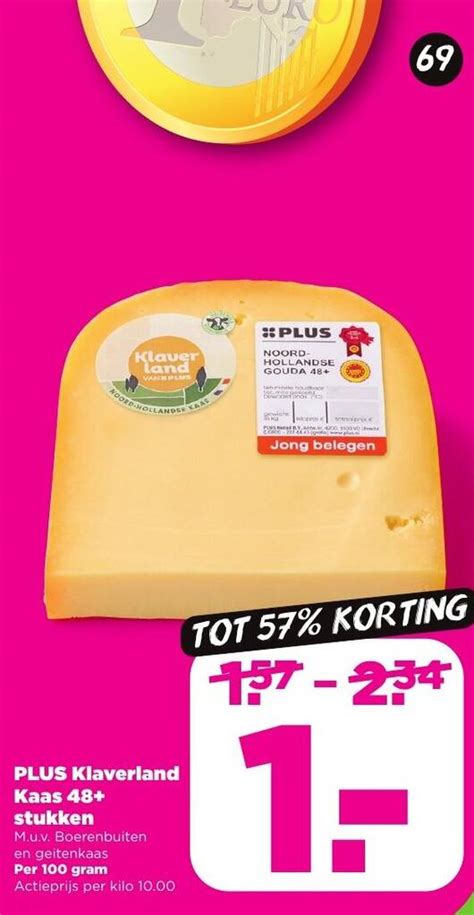 PLUS Klaverland Kaas 48 Stukken Aanbieding Bij PLUS