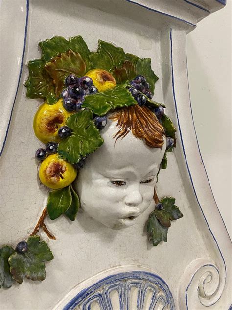 Mid-20th Century Painted and Glazed Italian Garden Fountain, circa 1950 at 1stDibs