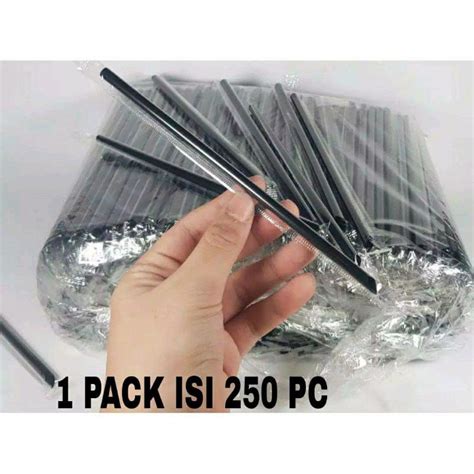 Jual Sedotan Runcing 6Mm X20Cm Steril Hitam Bungkus Plastik Per Pcs