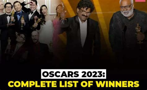 Oscars 2023 Winners List Oscars 2023 Complete List Of Winners