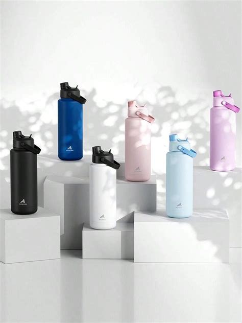 Powcan 40 Oz Insulated Water Bottle With 2-In-1 Straw And Spout Lid ...