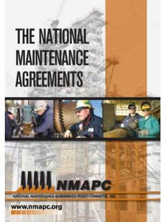 THE NATIONAL MAINTENANCE AGREEMENTS The National Maintenance