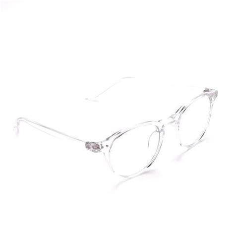 Buy Intellilens Transparent Glass Round Blue Cut Computer Glasses For ...