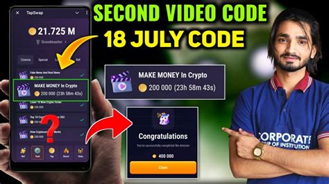 Tapswap Video Code Today Make Money In Crypto Tapswap Video Code