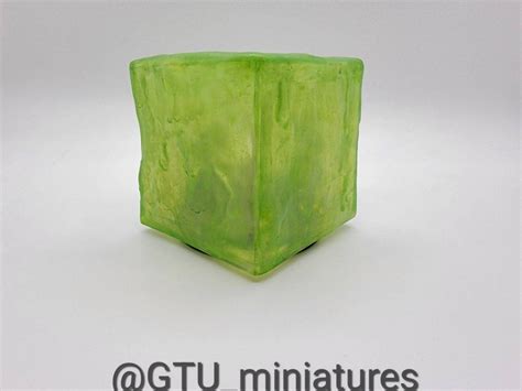 Painted Green Gelatinous Cube Miniature Etsy