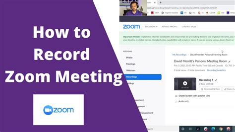 How To Record A Zoom Meeting Youtube