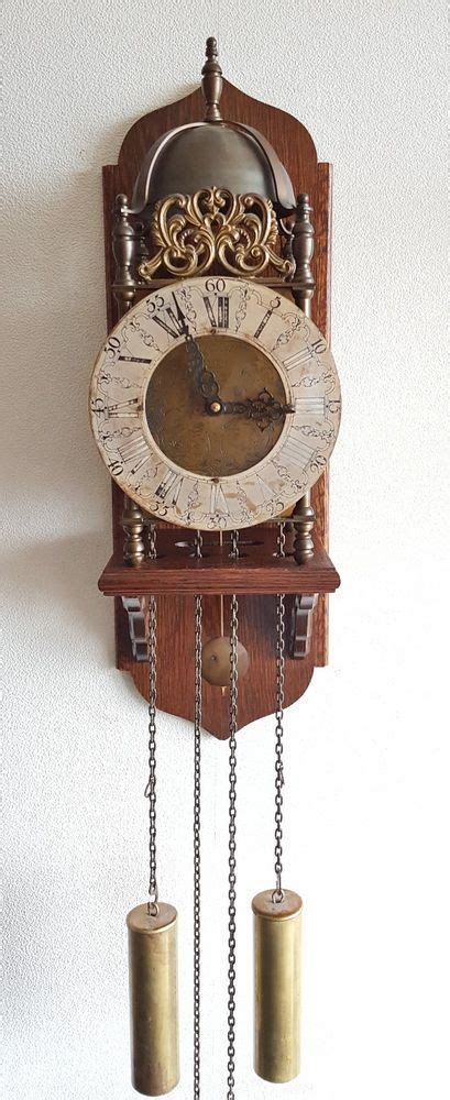 Vintage Hermle Lantern Wall Clock 8 Day Chain Driven Pendulum Wall