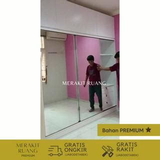 Jual Lemari Sliding Door 3 Pintu Kabinet Atas Elegan Minimalis