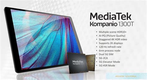 Mediatek Kompanio T Chipset Unveiled A Dimensity For Tablets