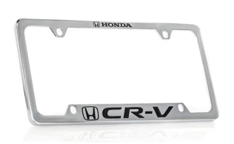 Honda CR V Chrome Plated Zinc License Plate Frame Holder Bottom