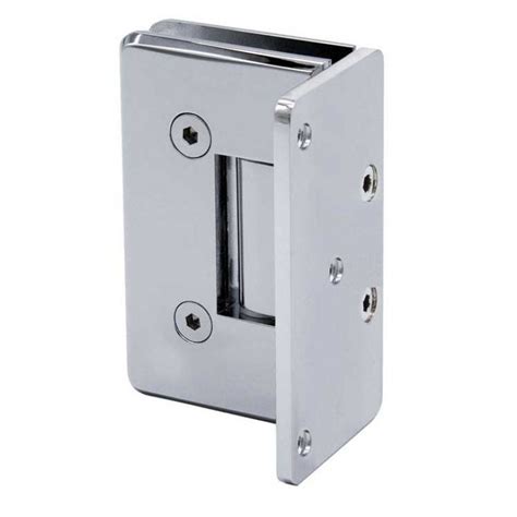 R044ch Chrome Rounded Wall Mount Hinge Offset Back Plate Pinnacle 044