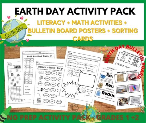 Earth Day Activities For First And Second Grades Earth Day Math