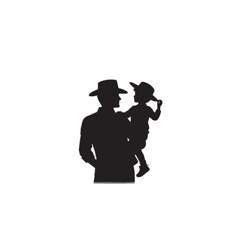 Father And Son Silhouette On White Background Father And Son Logo Illustration 45866123