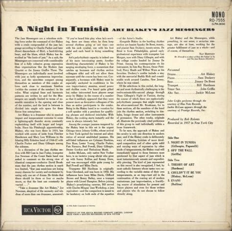 Art Blakey And The Jazz Messengers A Night In Tunisia Uk Vinyl Lp Album