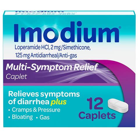 Imodium Multi Symptom Relief Antidiarrhealanti Gas Caplets Walgreens