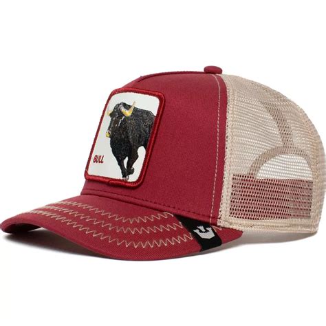 Gorra Trucker Roja Y Blanca Toro The Bull The Farm De Goorin Bros