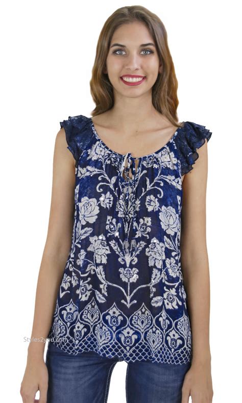 Stacy Ladies Short Sleeve Peasant Blouse Navy Blue Bila Top Bila Clothing And Apparel Ladies