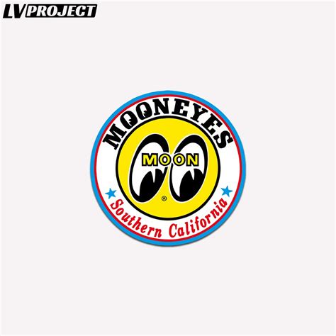 Jual Stiker Mooneyes Laminasi Glossy Bulat Sticker Motor Pcs Shopee