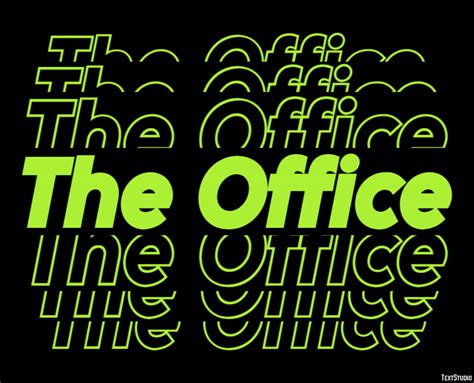 The Office Text Effect And Logo Design Brand